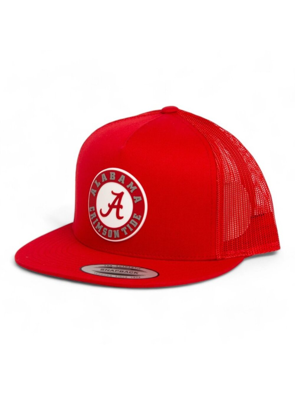Alabama Crimson Tide Snapback Flat Bill Trucker Hat- Red